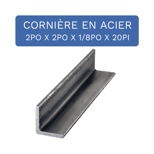 Cornière 2PO X 2PO X 1/8PO X 20PI